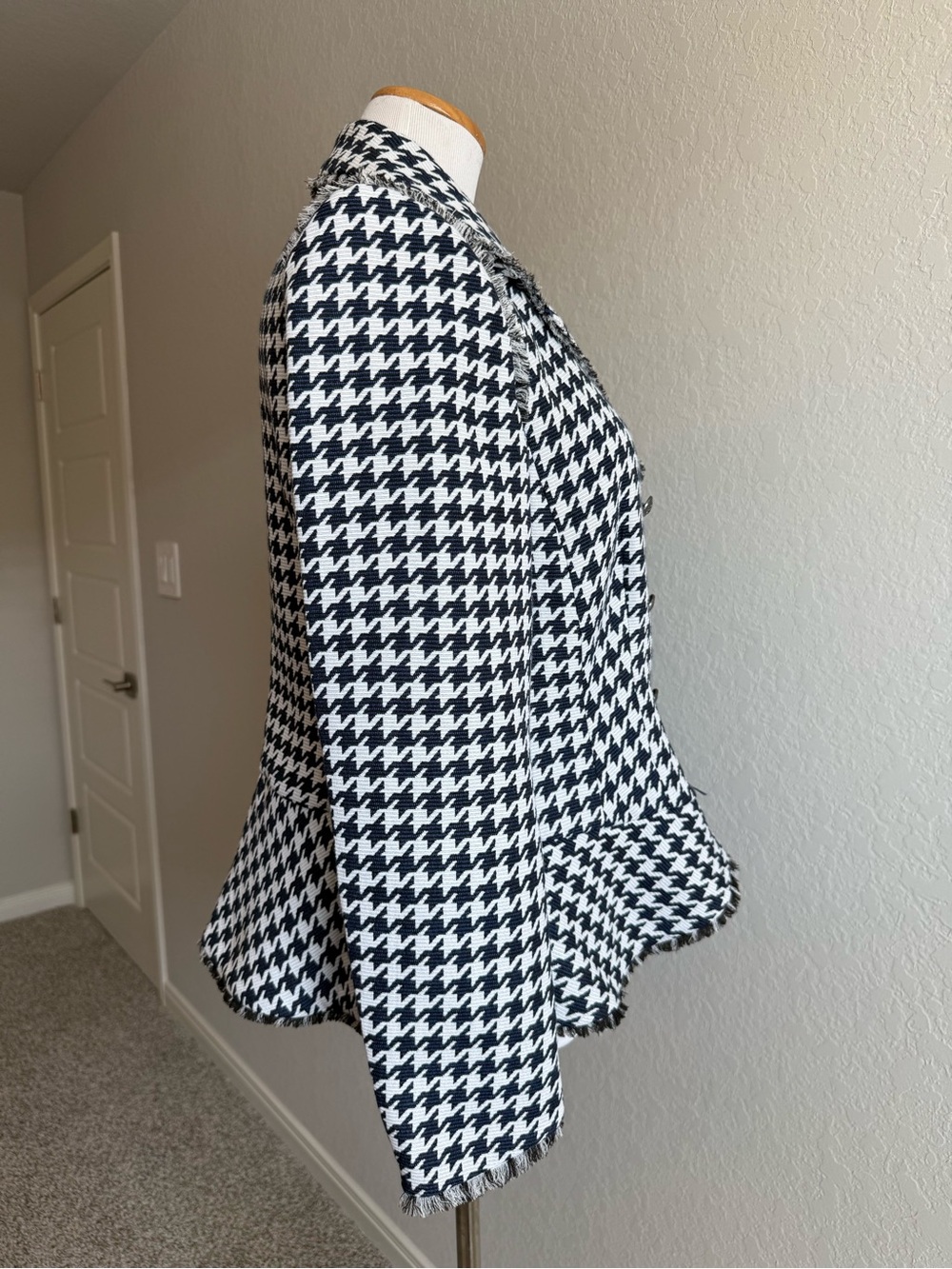 Etcetera Houndstooth Peplum Blazer - Picture 3 of 12